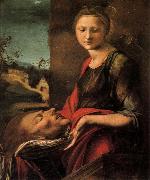 BERRUGUETE, Alonso Salome with the Head of John the Baptist oil on canvas